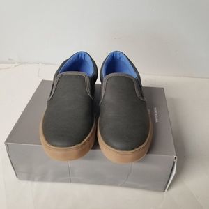 London Fog boys youth shoes size 1 gray rubber slip on